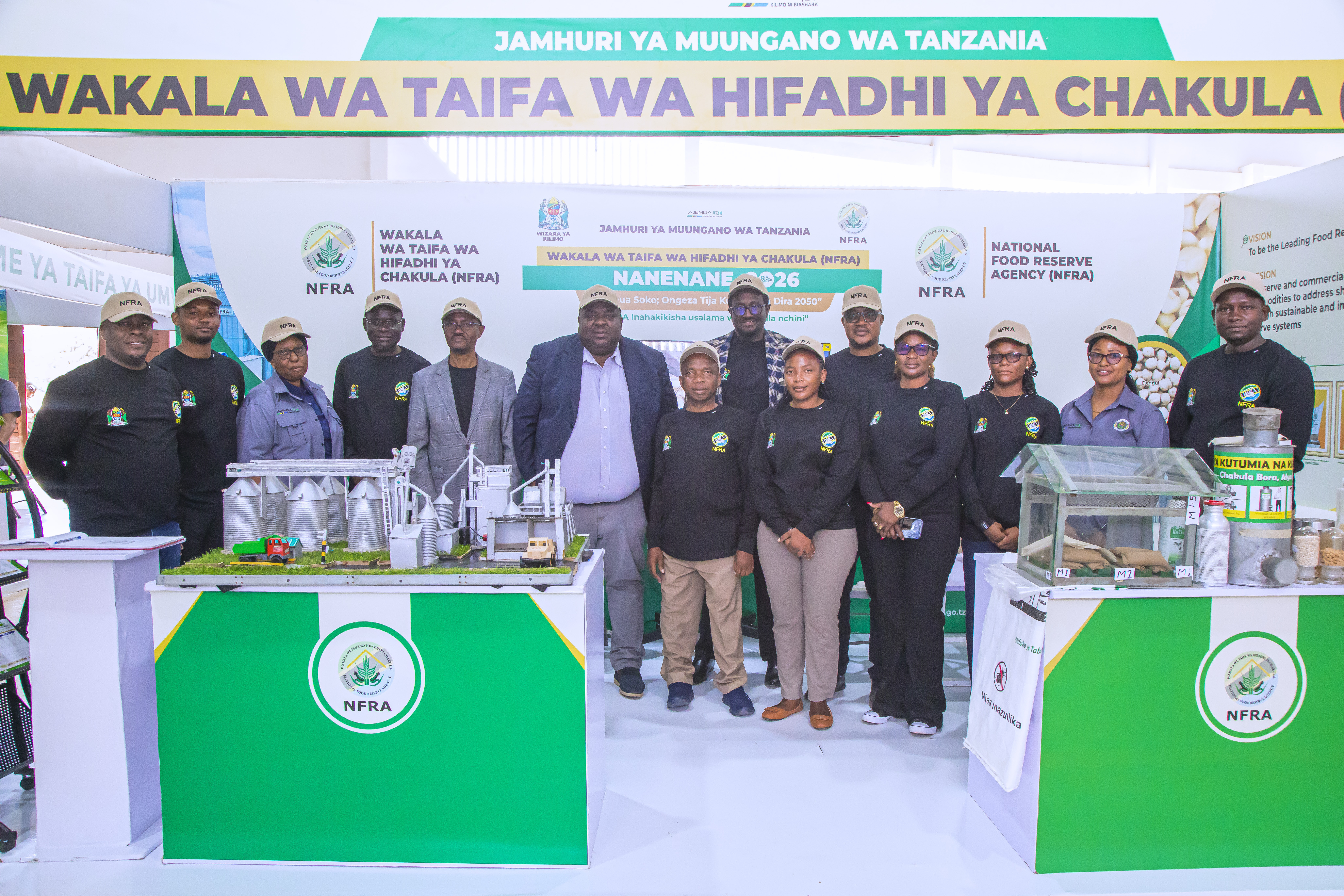 NFRA Chief Executive Officer, Dr. Andrew Komba , together with NFRA staff at the Nanenane Agricultural Exhibition 2026